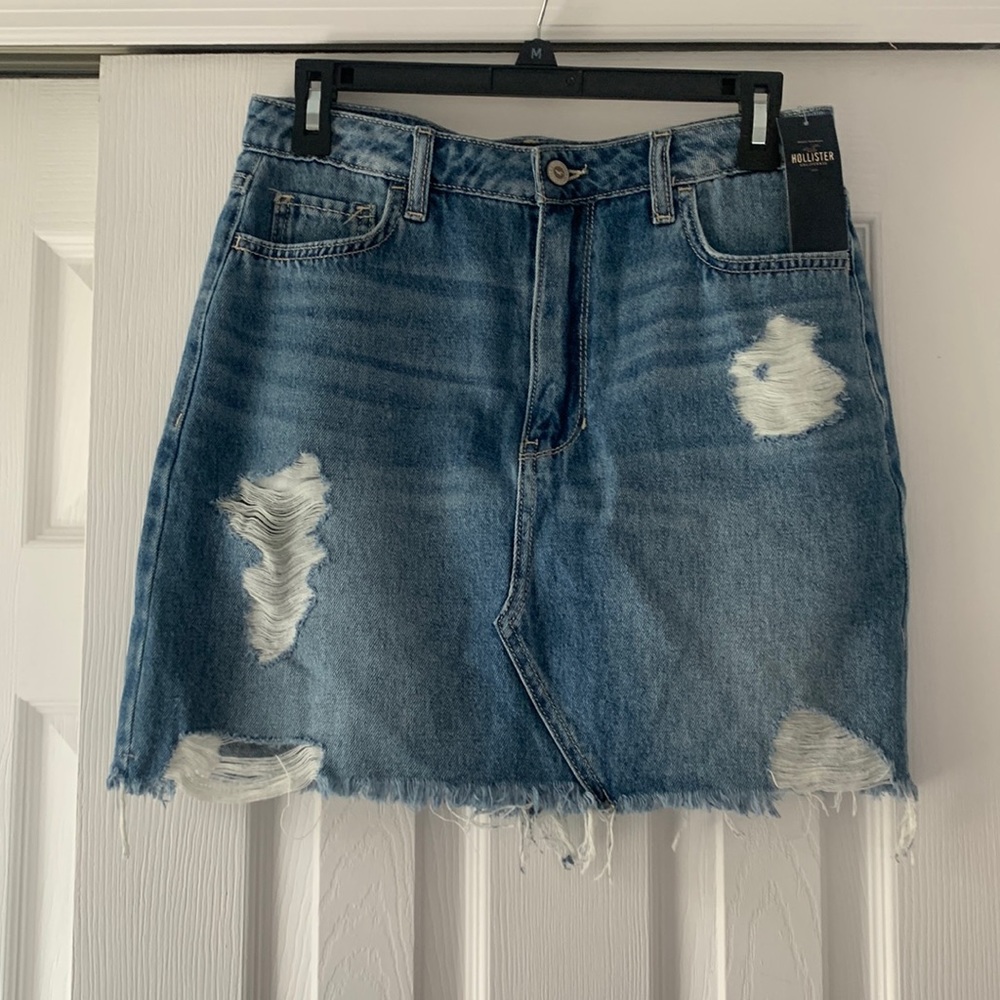 Hollister Jean light wash skirt